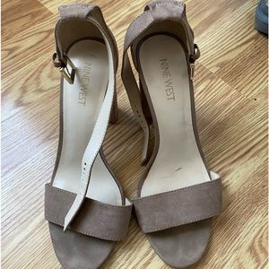 Tan Nine West 2inch heels